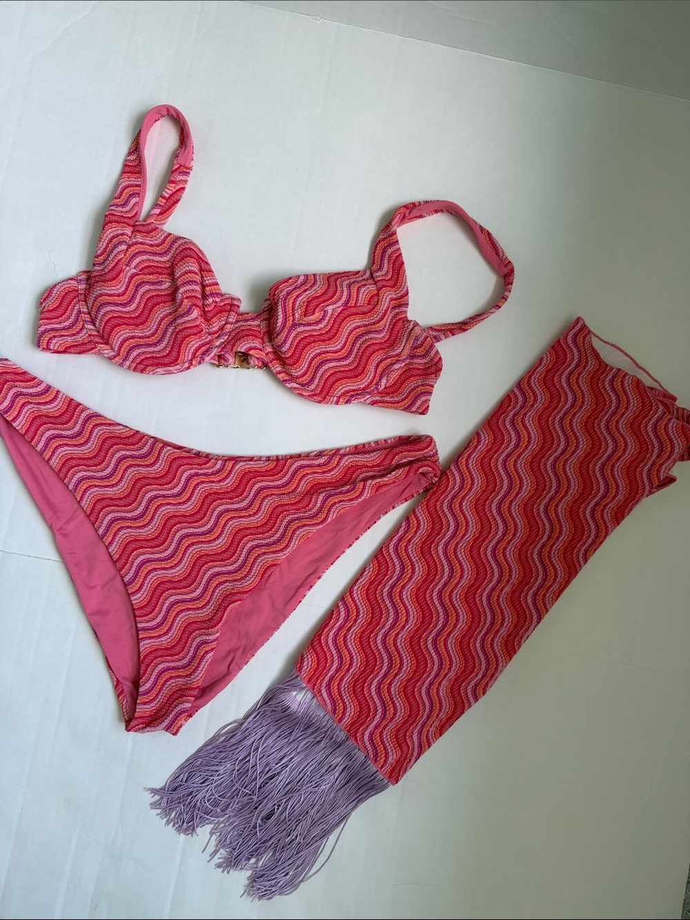 Vetchy Cabana Geo Set Underwire Bikini  with Matching Cover-Up